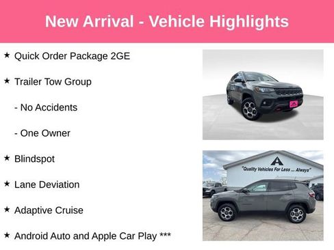 Used 2022 Jeep Compass Trailhawk w/ Trailer Tow Group AWD/4WD image 2