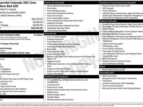 Used 2026 Chevrolet Colorado ZR2 w/ Technology Package AWD/4WD image 6