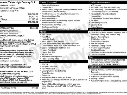 Used 2021 Chevrolet Tahoe High Country w/ Premium Package image 21