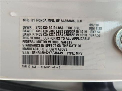 Used 2019 Honda Odyssey Elite image 15