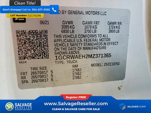 Used 2021 Chevrolet Silverado 1500 W/T w/ WT Value Package RWD image 16