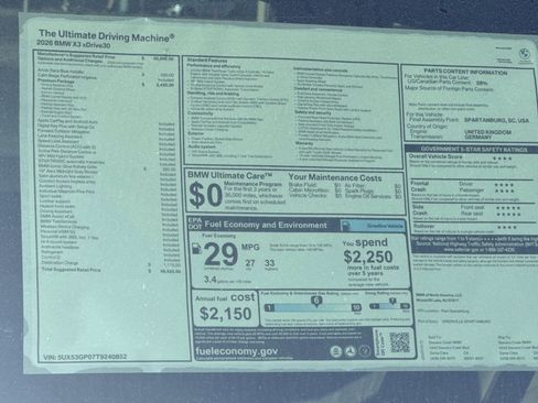 Used 2026 BMW X3 xDrive30 w/ Premium Package image 30