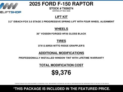 Used 2025 Ford F150 Raptor image 2
