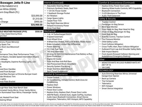 Certified 2021 Volkswagen Jetta R-Line w/ R-Line Cold Weather Package FWD image 44
