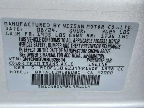 Certified 2024 Nissan Versa S w/ S Plus Package FWD image 35