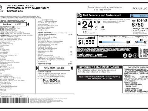 Used 2017 RAM ProMaster City Tradesman w/ Rear Back-up Camera Group image 32