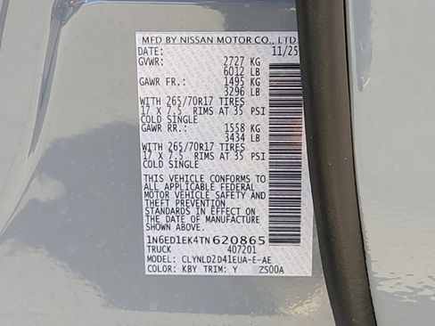 New 2026 Nissan Frontier PRO-4X image 12