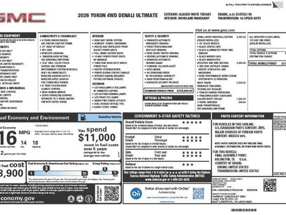 New 2026 GMC Yukon Denali Ultimate