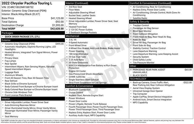 Used 2022 Chrysler Pacifica Touring-L FWD image 15