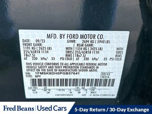 Certified 2023 Ford Explorer XLT w/ Equipment Group 202A image 34