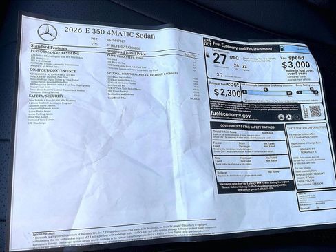 New 2026 Mercedes-Benz E 350 E 350 image 14