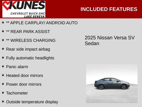 Used 2025 Nissan Versa SV FWD image 2