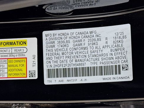 New 2026 Honda Civic LX image 29