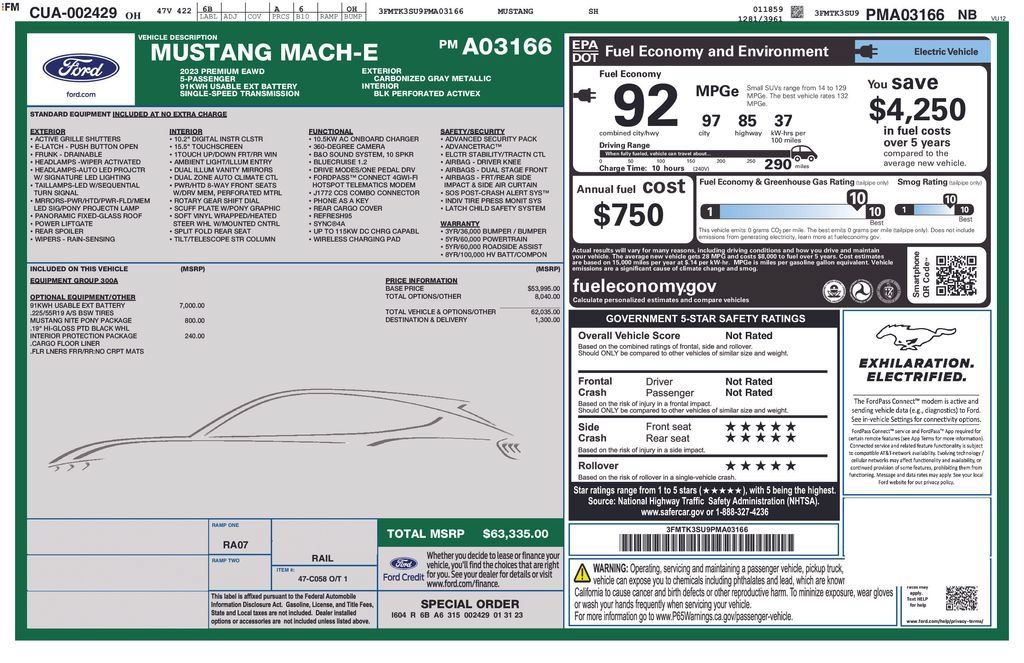 Used 2023 Ford Mustang Mach-E Premium w/ Mustang Nite Pony Package AWD/4WD image 12