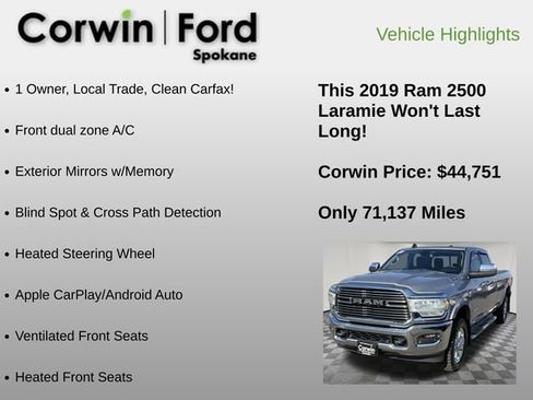 Used 2019 RAM 2500 Laramie AWD/4WD image 6