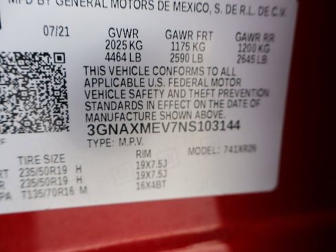 Used 2022 Chevrolet Equinox RS w/ RS Leather Package image 43