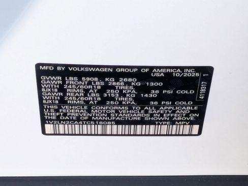 New 2026 Volkswagen Atlas SE image 38