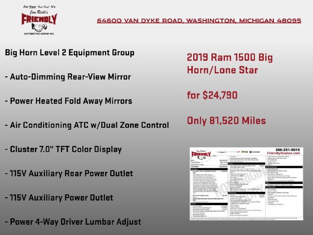 Used 2019 RAM 1500 Big Horn AWD/4WD image 4
