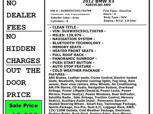 Used 2012 BMW X3 xDrive28i image 25