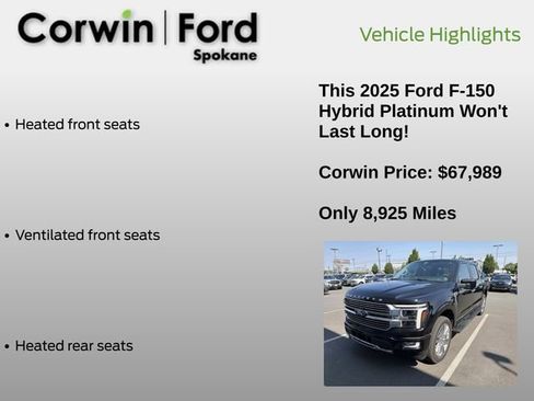 Used 2025 Ford F150 Platinum w/ Equipment Group 703A Plus AWD/4WD image 12