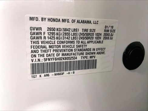 Used 2019 Honda Pilot Elite image 37