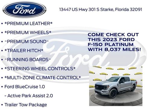 Certified 2023 Ford F150 Platinum w/ Equipment Group 701A High AWD/4WD image 17
