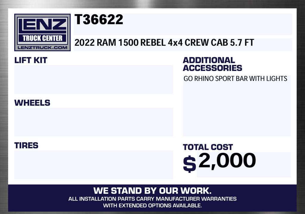 Used 2022 RAM 1500 Rebel w/ Rebel Level 2 Equipment Group AWD/4WD image 2