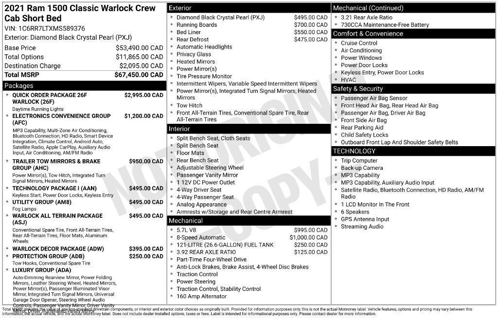 Used 2021 RAM 1500 Warlock AWD/4WD image 10