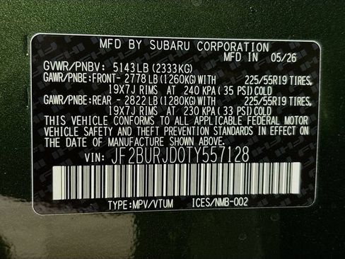 New 2026 Subaru Outback Touring XT AWD/4WD image 33