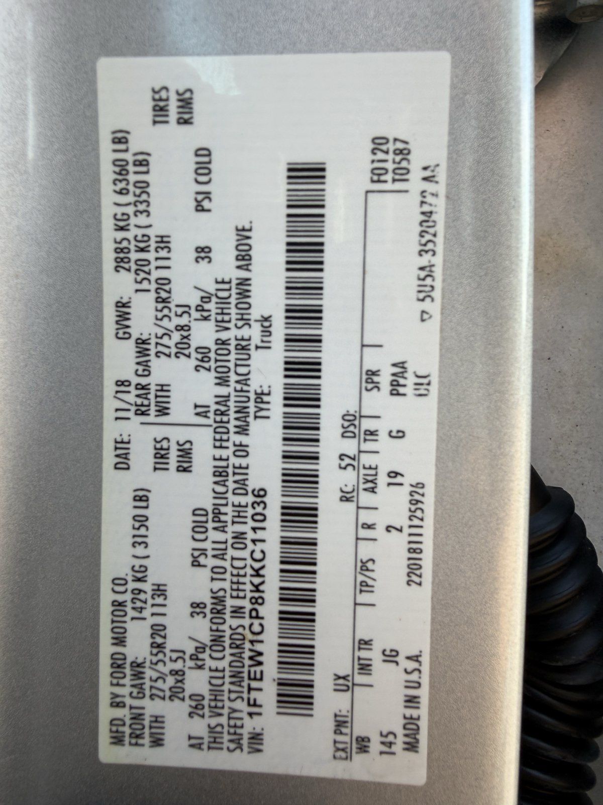 Used 2019 Ford F150 XL w/ Equipment Group 101A Mid RWD image 28