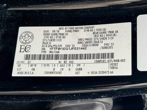 Used 2018 Ford F150 Lariat w/ Equipment Group 501A Mid image 20