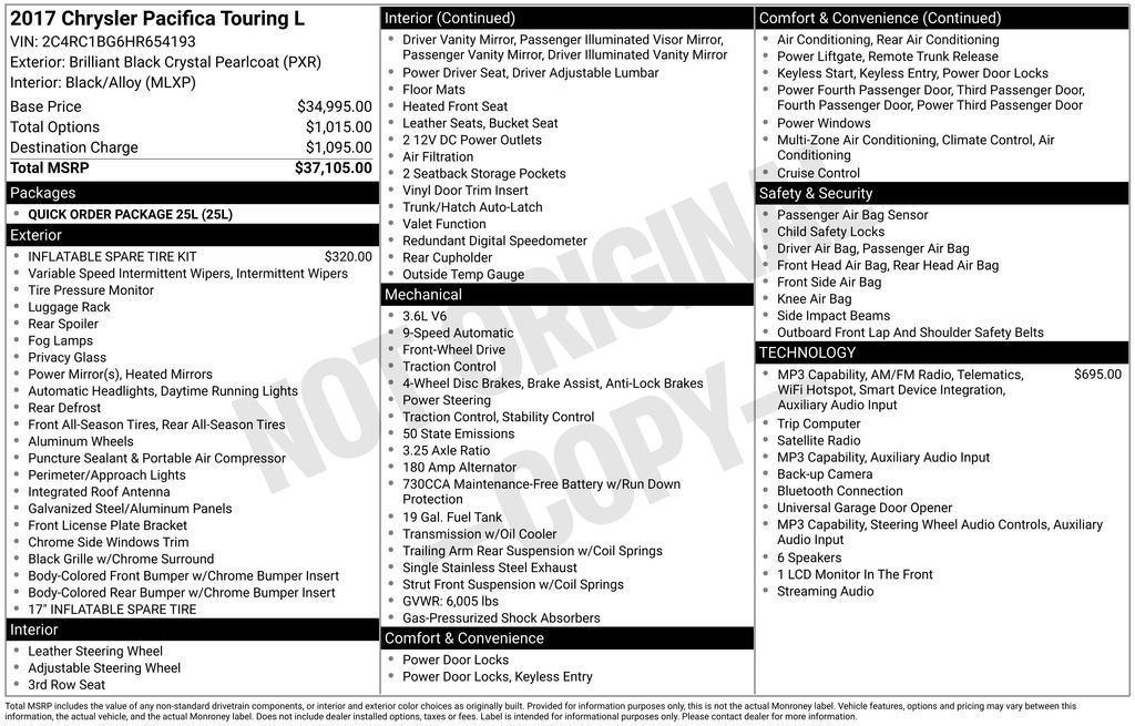 Used 2017 Chrysler Pacifica Touring-L FWD image 11