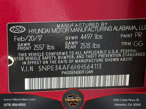 Used 2017 Hyundai Sonata Sport w/ Value Edition Package 02 FWD image 31