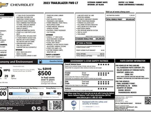 Used 2023 Chevrolet TrailBlazer LT FWD image 37