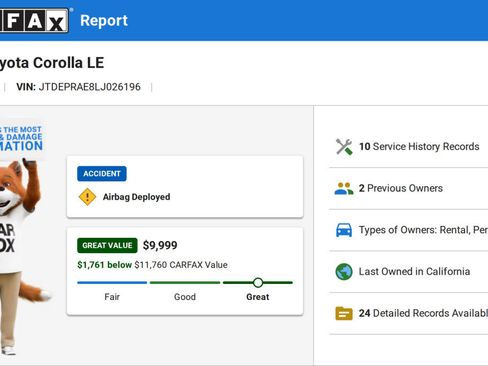 Used 2020 Toyota Corolla LE FWD image 3