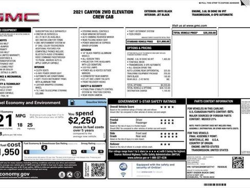 Used 2021 GMC Canyon Elevation w/ Trailering Package image 4