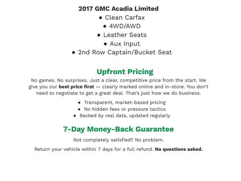 Used 2017 GMC Acadia Limited SLT image 2