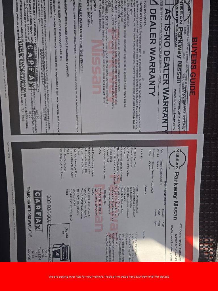 Certified 2025 Nissan Kicks SR AWD/4WD image 34