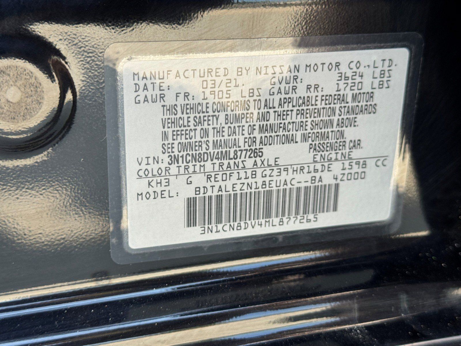 Used 2021 Nissan Versa S FWD image 39