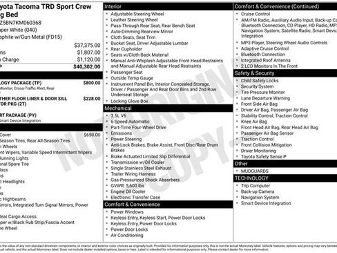 Used 2019 Toyota Tacoma TRD Sport w/ Technology Package image 32