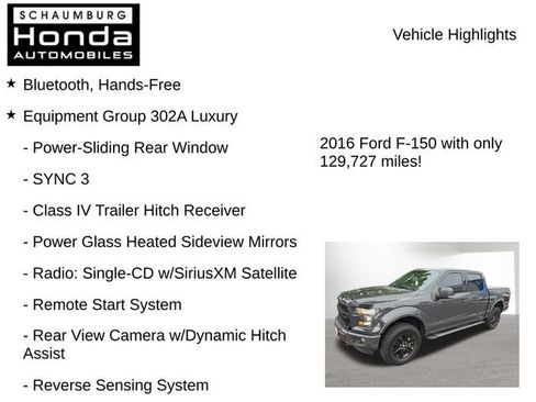 Used 2016 Ford F150 XLT w/ Equipment Group 302A Luxury AWD/4WD image 7