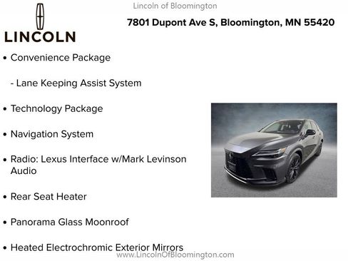 Used 2024 Lexus RX 500h F Sport AWD/4WD image 8
