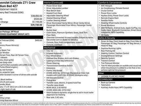 Used 2021 Chevrolet Colorado Z71 AWD/4WD image 29