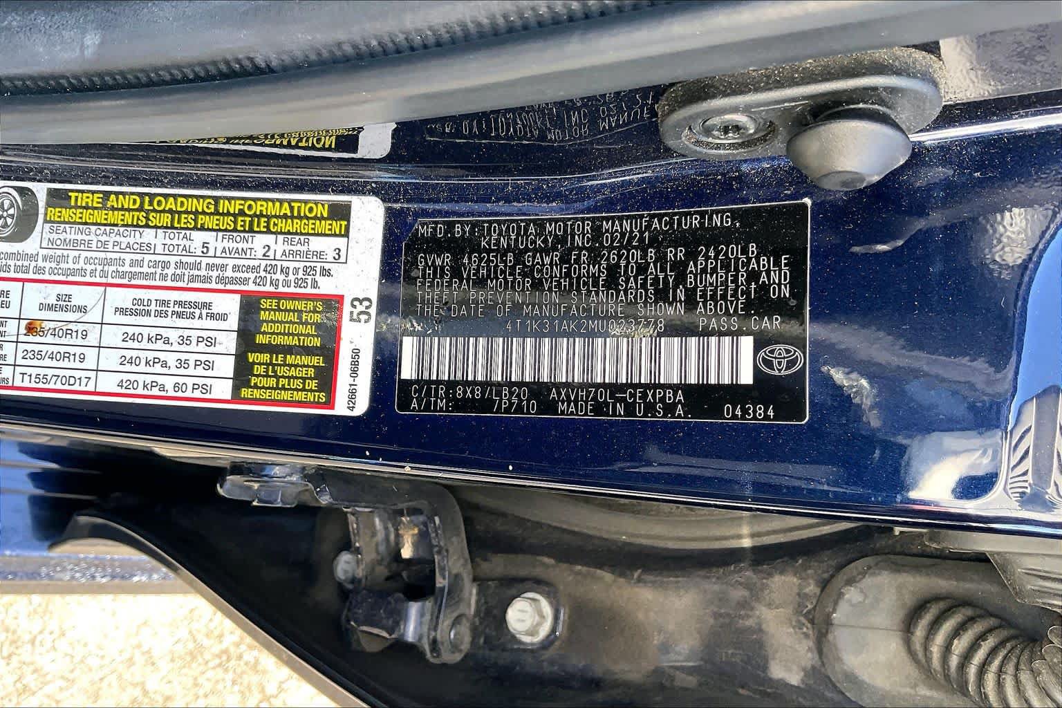 Used 2021 Toyota Camry XSE FWD image 34