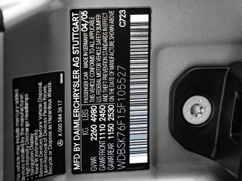 Used 2005 Mercedes-Benz SL 600 V12 AUTOMATIC NAVIGATION LEATH image 44