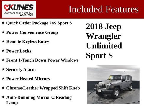 Used 2018 Jeep Wrangler Unlimited Sport S image 3