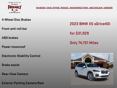 Used 2023 BMW X5 sDrive40i w/ Parking Assistance Package image 30
