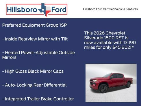 Used 2026 Chevrolet Silverado 1500 RST w/ RST All Star Premium Package RWD image 13