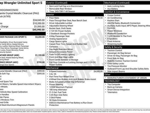 Certified 2022 Jeep Wrangler Unlimited Sport AWD/4WD image 3
