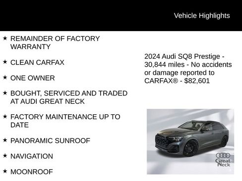 Used 2024 Audi SQ8 Prestige w/ Prestige Package AWD/4WD image 9